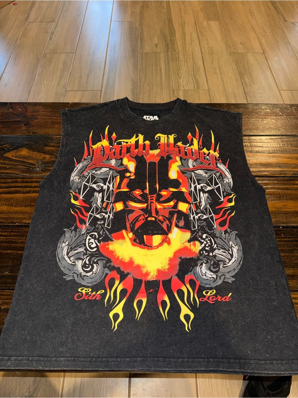 Neff x Star Wars Black Tank Top wit Flame Darth Vader Graphic